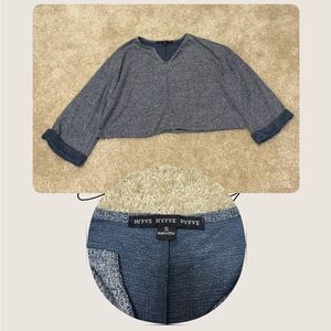 HYFVE Denim Blue Cropped Top